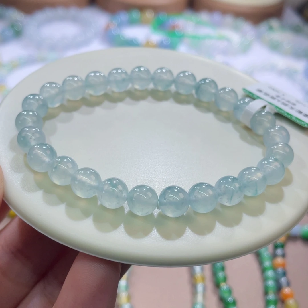 未镶嵌手链翡翠木纳金丝绿卡7