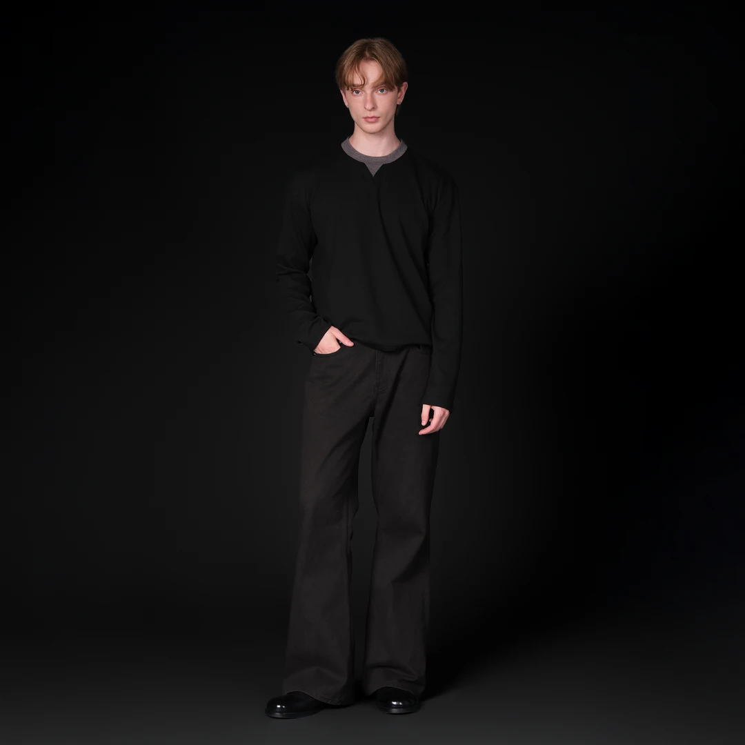 Set for life 25SS 水洗做旧纯棉基础通勤646微喇版型牛仔裤