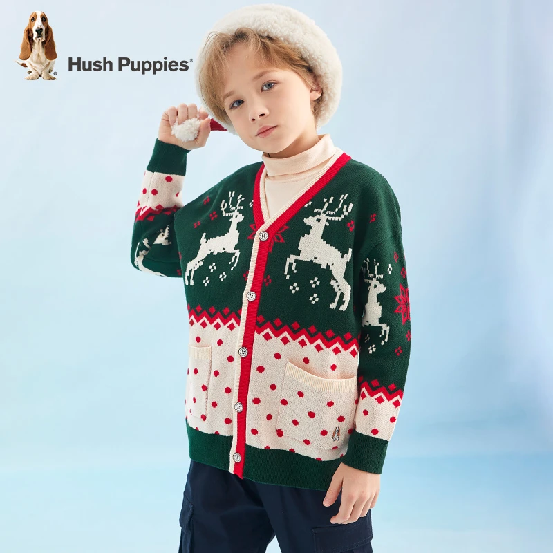 【开衫针织线衣】暇步士童装儿童舒适精梳棉针织休闲学院风开衫线衣