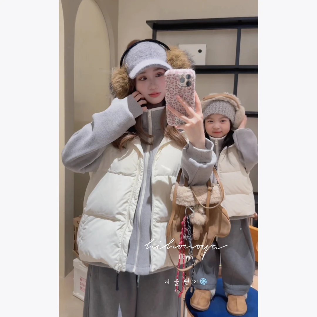 【雪芙布蕾】十二Hihoniya~2025冬季亲子叠穿轻便蓄热羽绒呢子套装