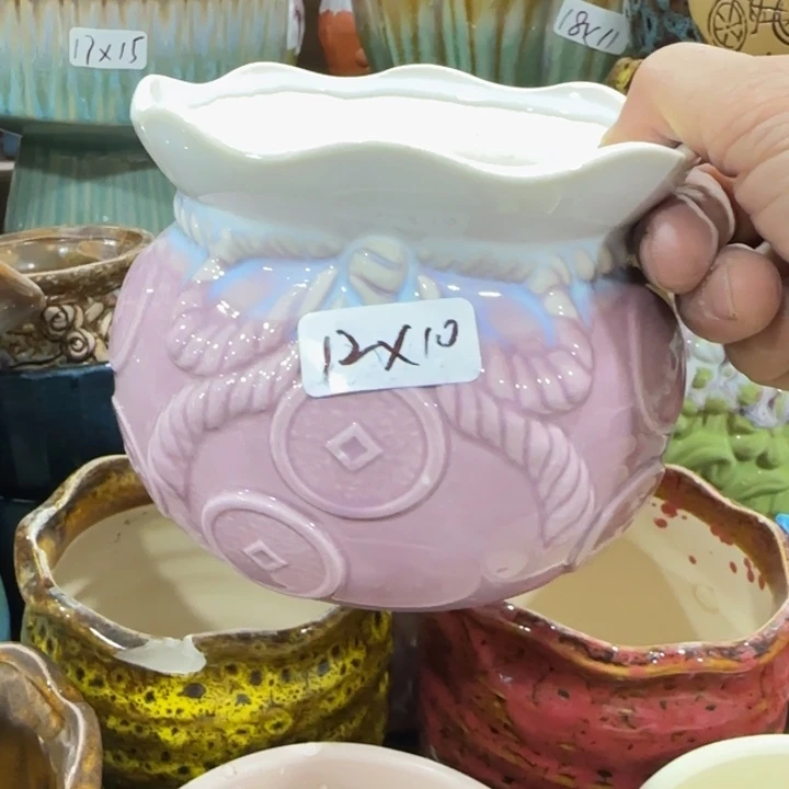 凑9块包邮，有孔花盆
