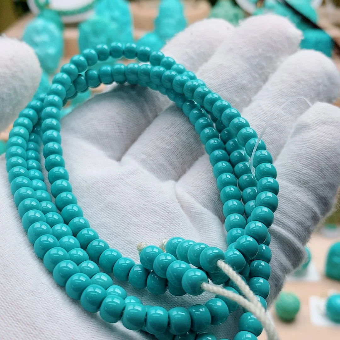 绿松石未镶嵌毕业级108念珠