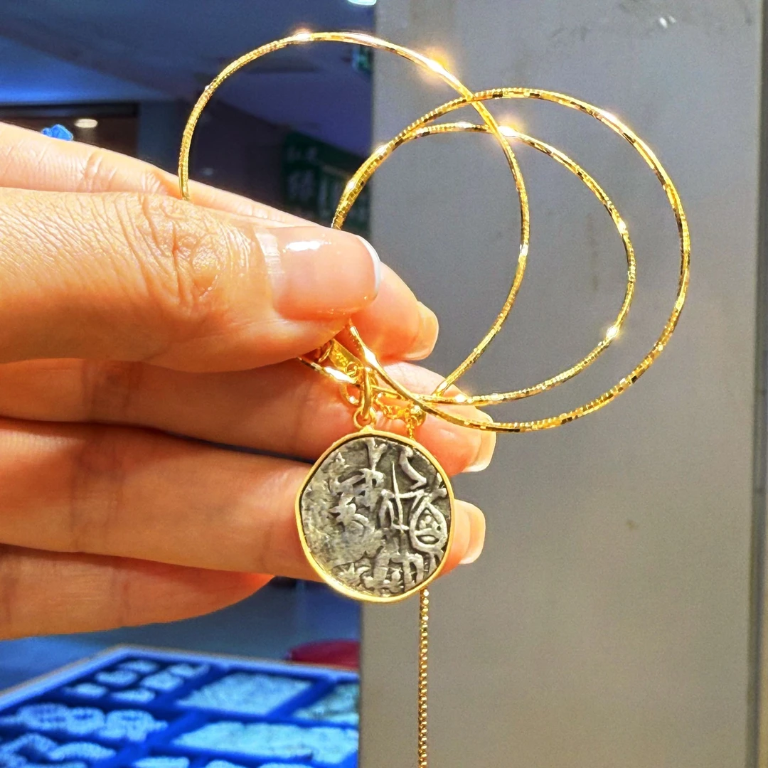 吊坠925银 【龙措出品】几何树叶吊坠