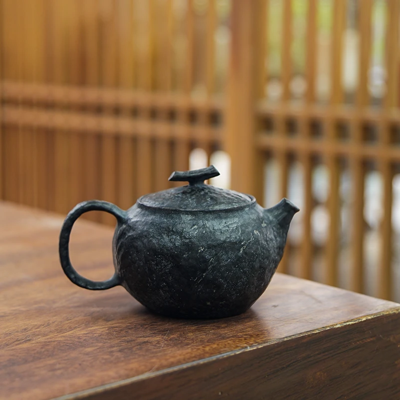 至信堂 如意壶 容量150cc 冰碛岩茶壶手工雕刻泡茶功夫茶具石壶