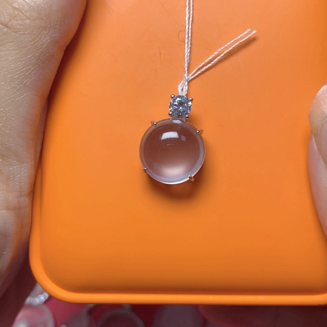 石英质玉银S925镶嵌颈饰