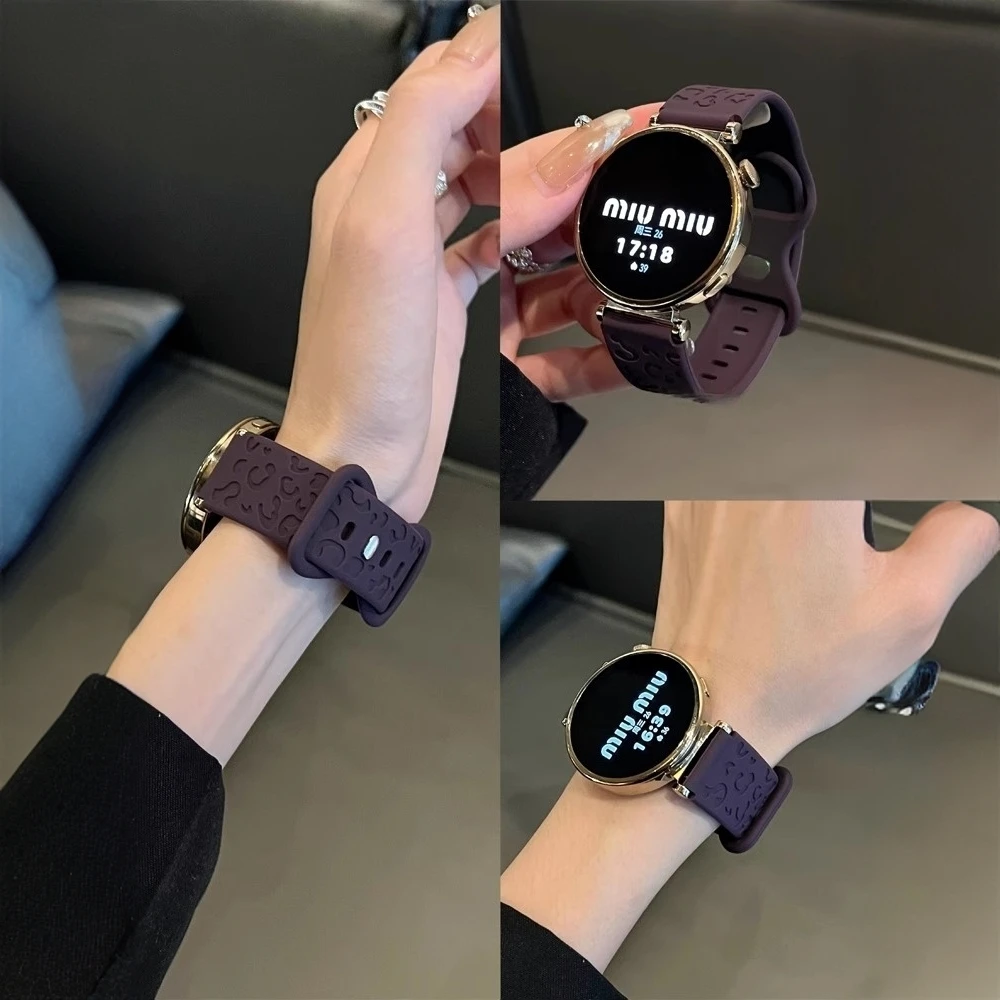 适用华为gt5pro手表表带猫爪纹表带华为watch5表带华为手表表带