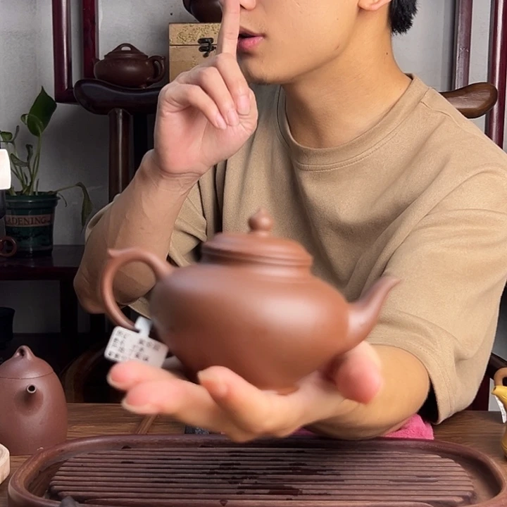 茶壶紫砂原矿紫泥笑婴壶紫砂壶