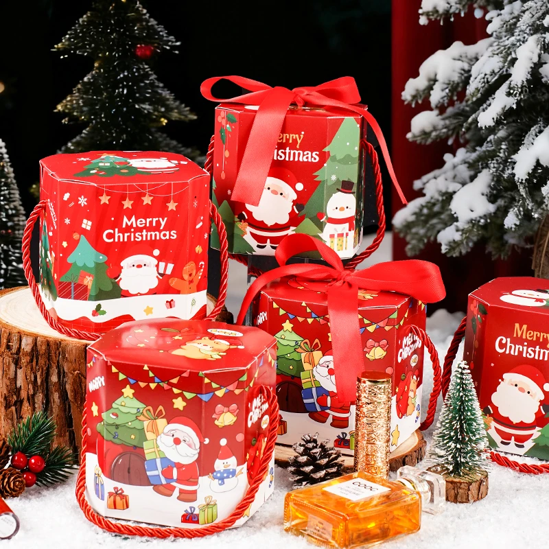平安夜苹果盒礼盒圣诞创意礼品盒圣诞节小礼物袋糖果平安果包装盒