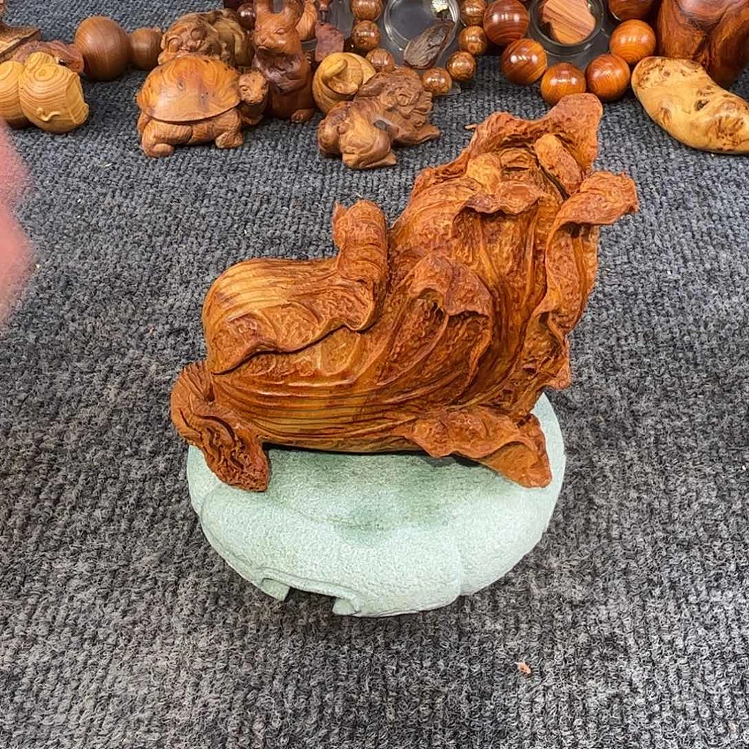 A***3崖柏太行崖柏黑油料白菜摆件