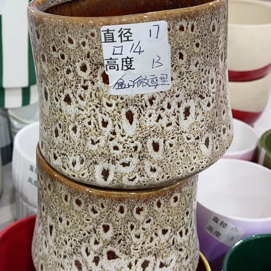 多肉绿植陶瓷花盆9.9包邮，有孔