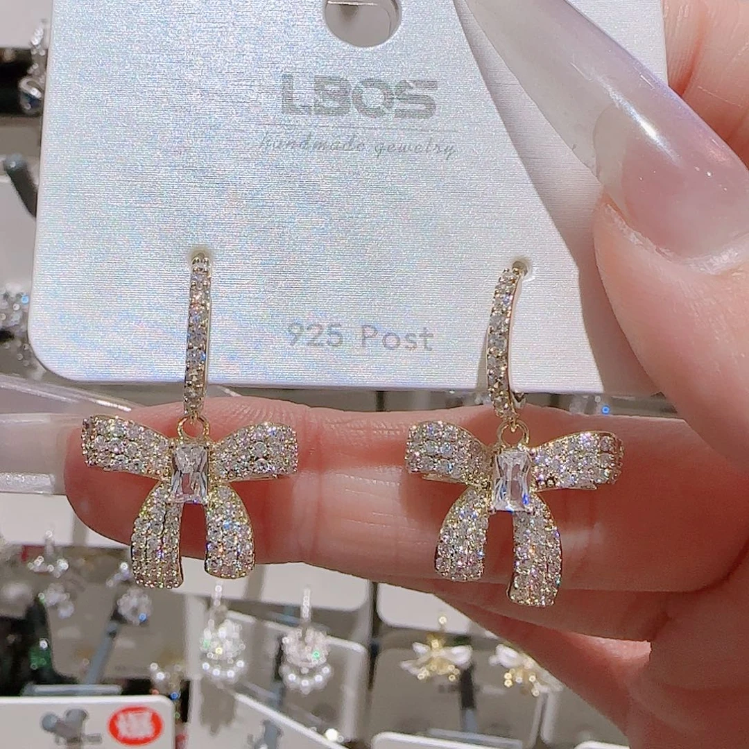 锆石铜合金925银耳环