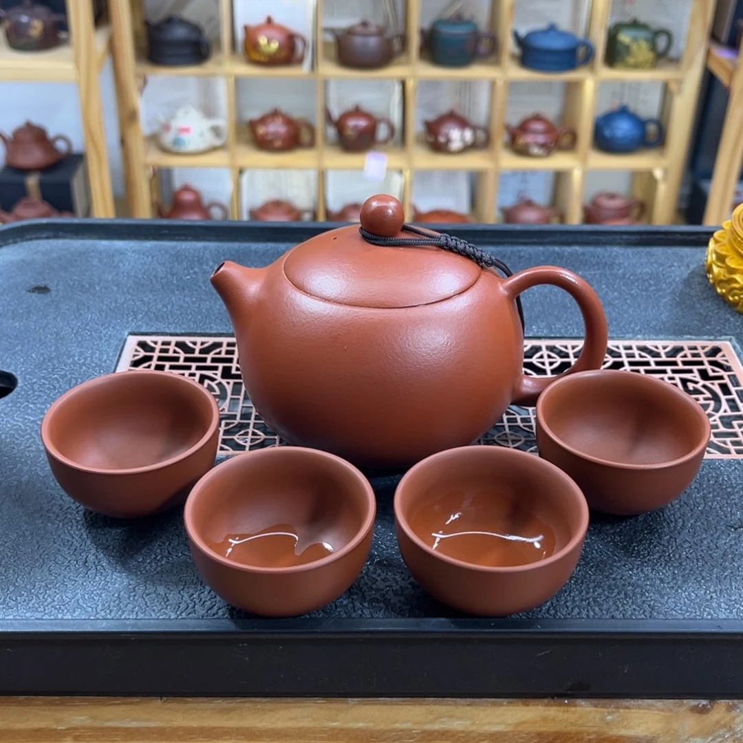 紫砂紫砂胖西施（一壶四杯）