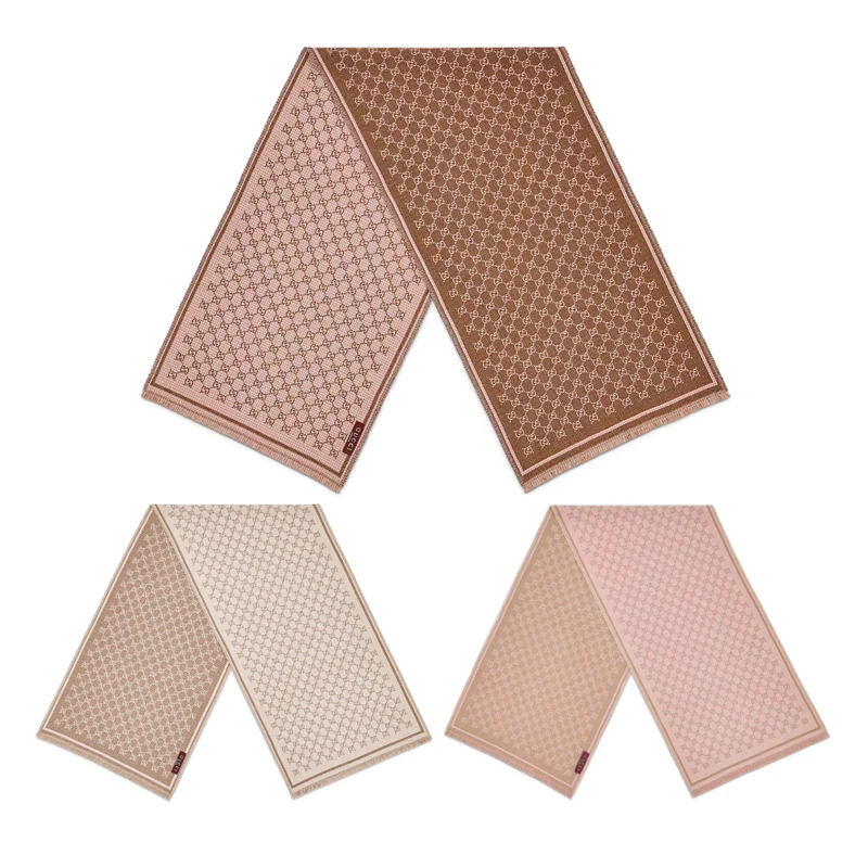 GUCCI/古驰新款时尚GG双面羊毛围巾 2572-三色选