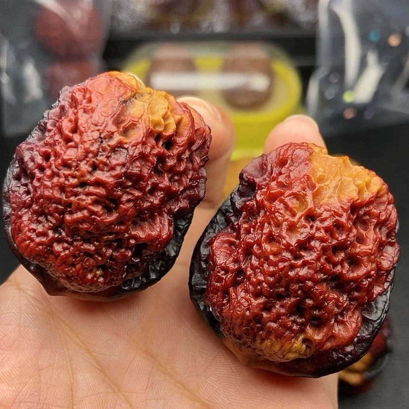 【闪购商品】把件文玩核桃45尺鱼子纹金蟾