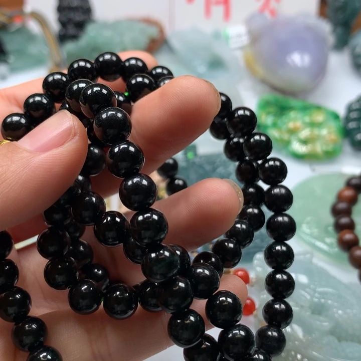 翡翠颈饰未镶嵌保真天然A货翡翠