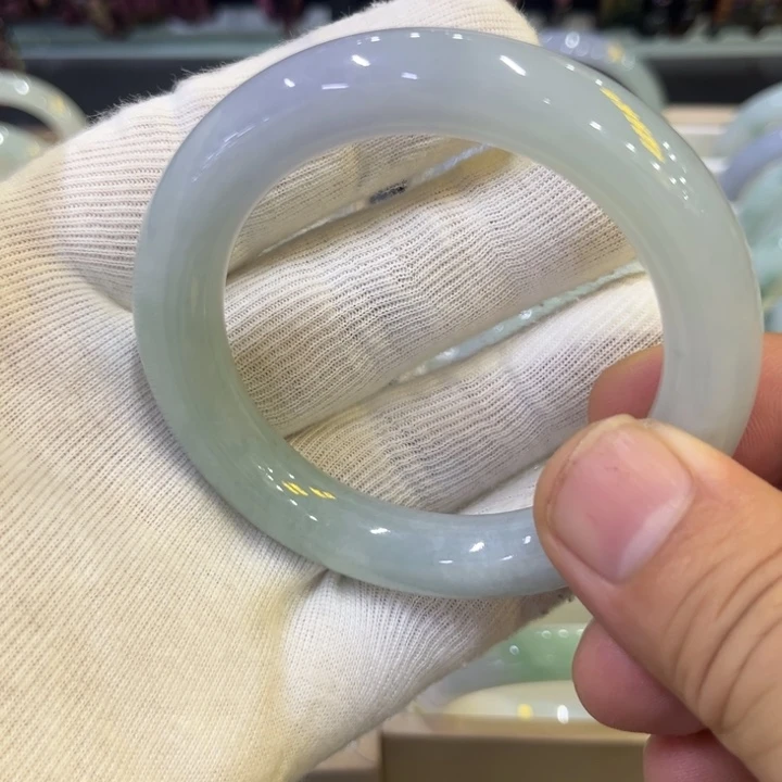 未镶嵌手镯翡翠四海哥翡翠春彩胖圆条
