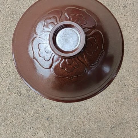 摆件茶叶沫高温窑变莲瓣大斗笠杯微瑕体验