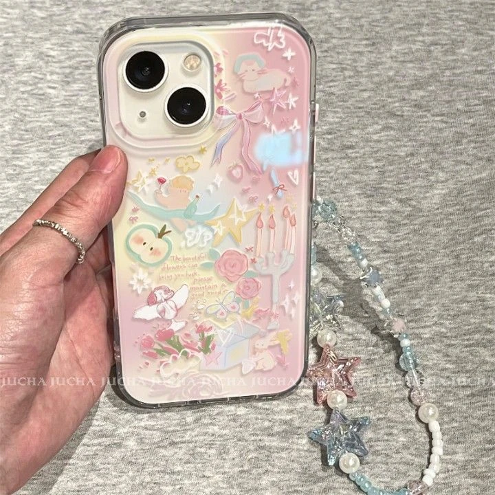 莫奈花园适用苹果16PLUS手机壳高端opporeno14防摔华为nova14小众