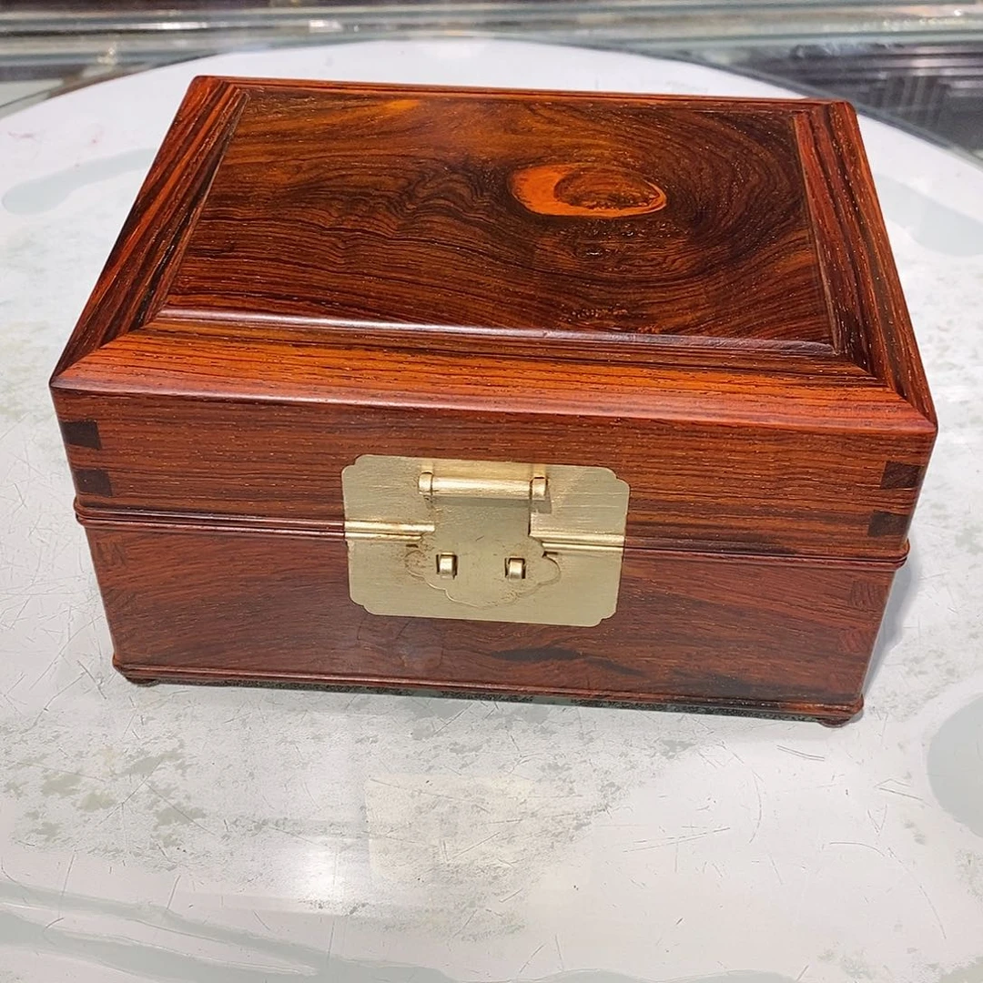 微凹黄檀（南美大红酸枝）独板首饰盒18/14/9.5
