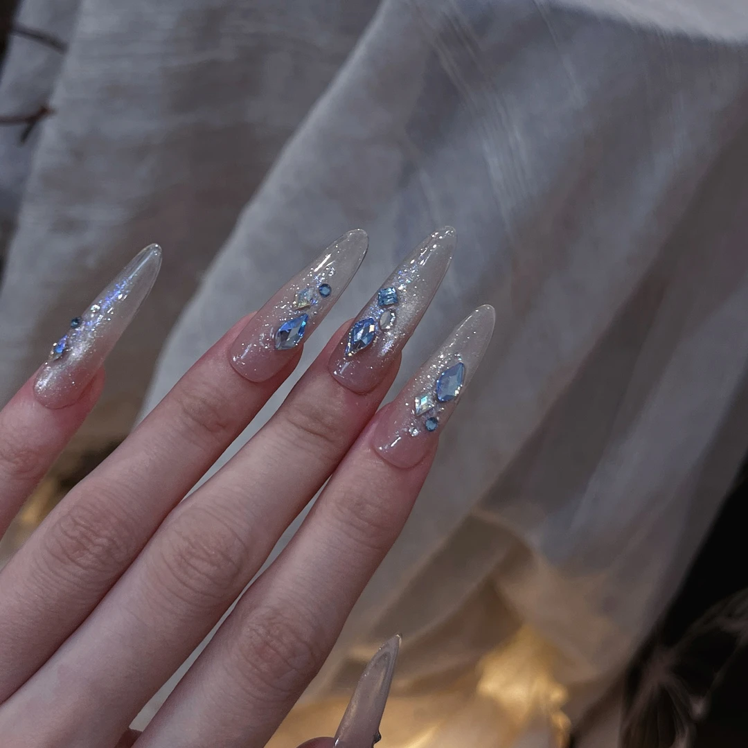 【蓝精灵】八狸 全华 闪烁蓝眼泪 纯手工定制穿戴甲