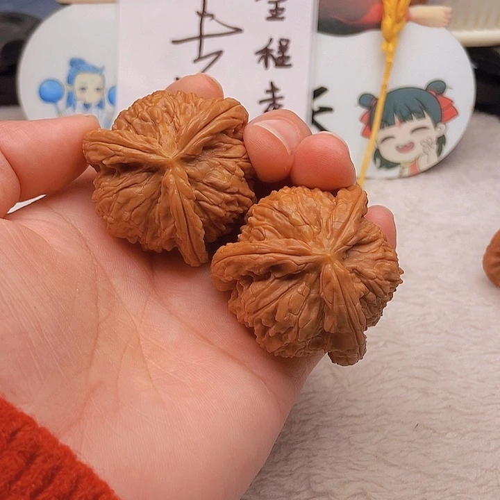 吊坠文玩核桃木***明三棱