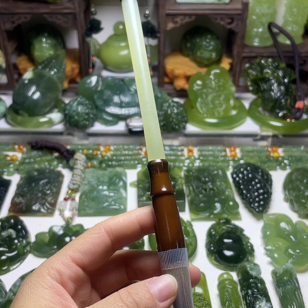 蛇纹石玉未镶嵌手把