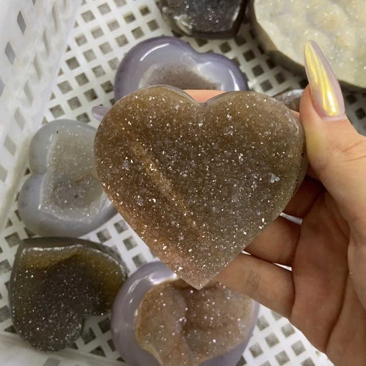 未镶嵌珠宝半成品水晶爱心