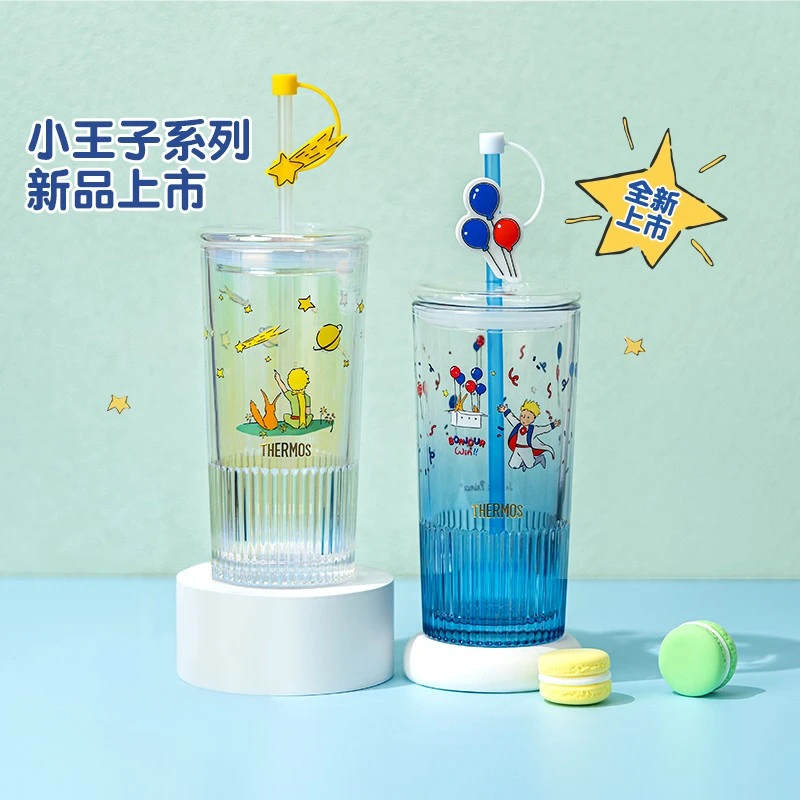 14364简约高颜值带吸管随行玻璃杯（565ml）