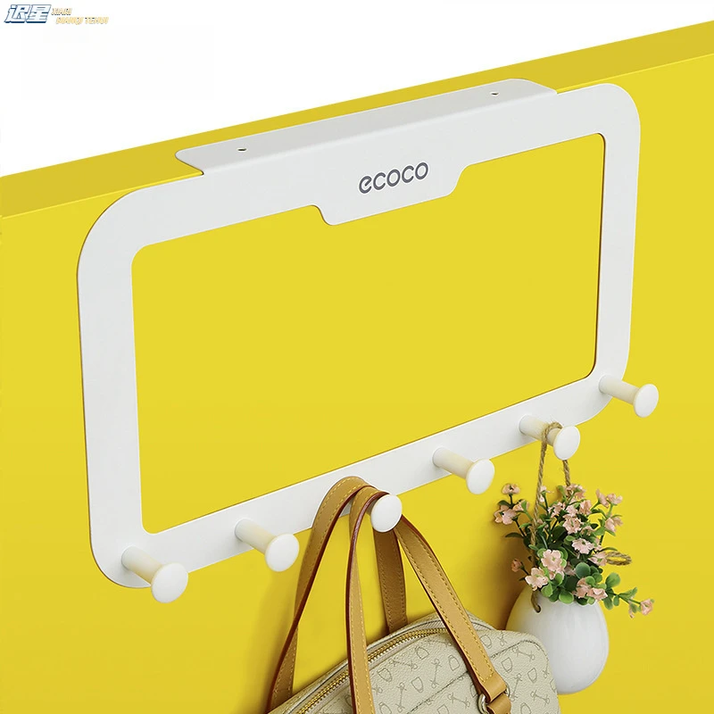 门后挂钩免打孔壁挂无痕衣帽架柜顶隐形衣钩六连勾门后挂衣服架子