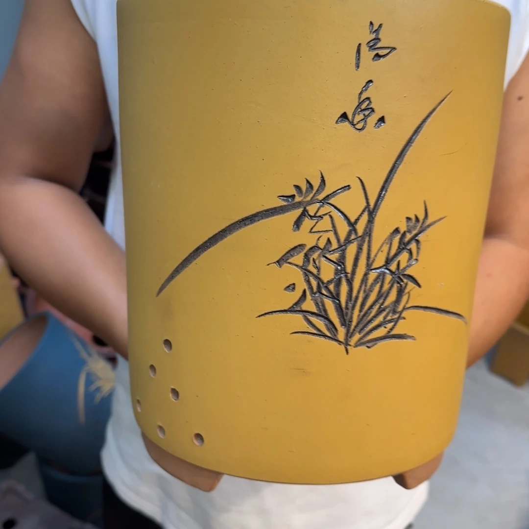 紫砂花盆口径17.22口径