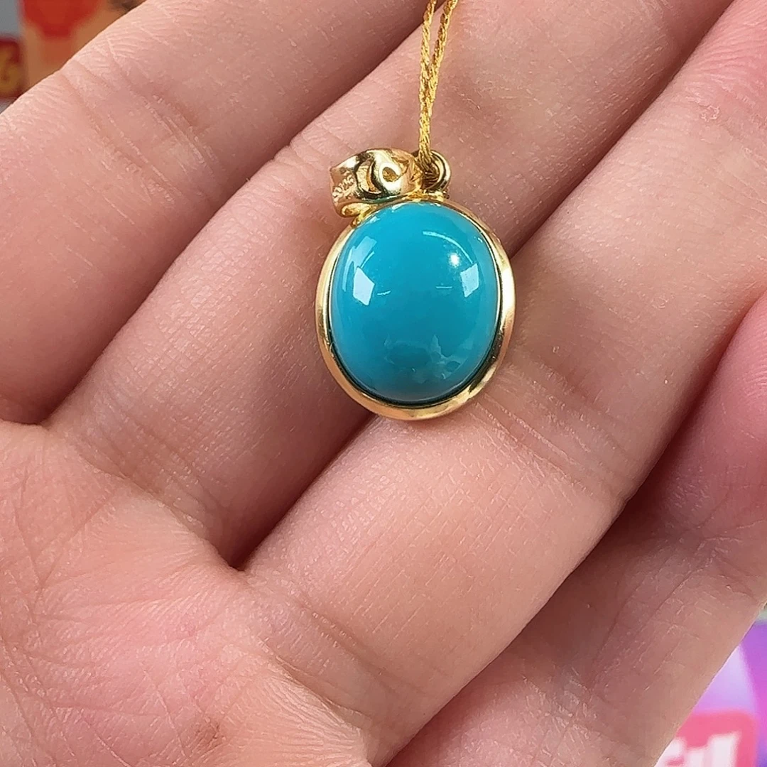 绿松石银S925镀金镶嵌珠宝奇石