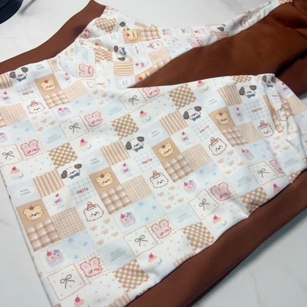 （巧克力格子狗）中大型犬护肘衣服短款加厚薄款纯棉萨摩耶边牧阿拉