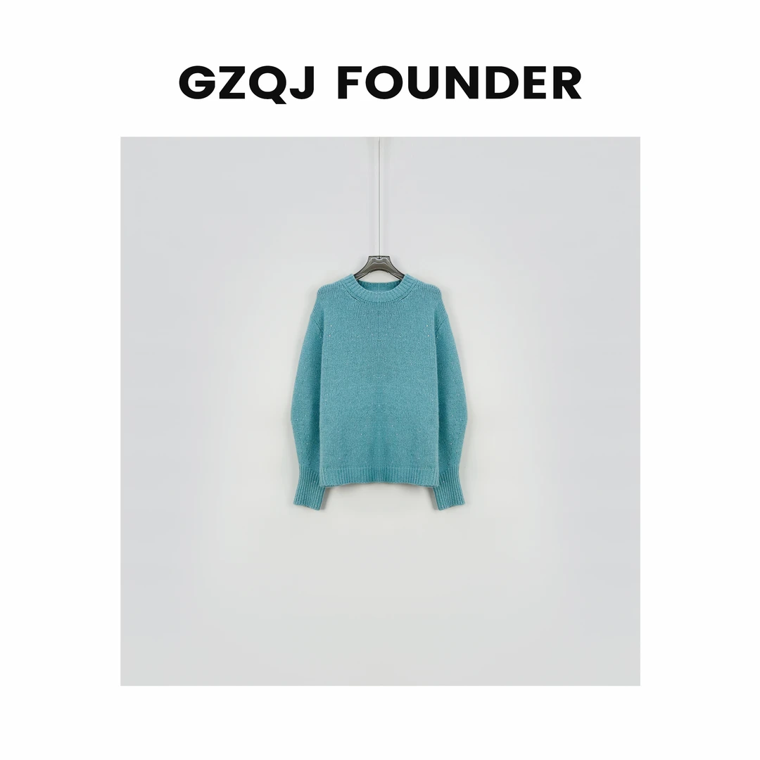 老琴私服【彩虹糖】时尚百搭圆领宽松秋冬新款毛衣 322-2023