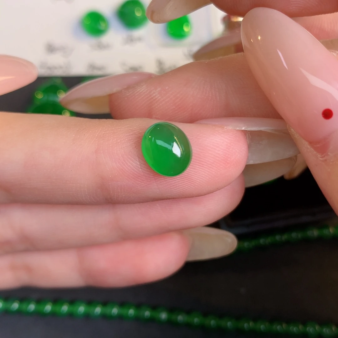 翡翠裸石翡翠翡翠8.13-6.88-3.39