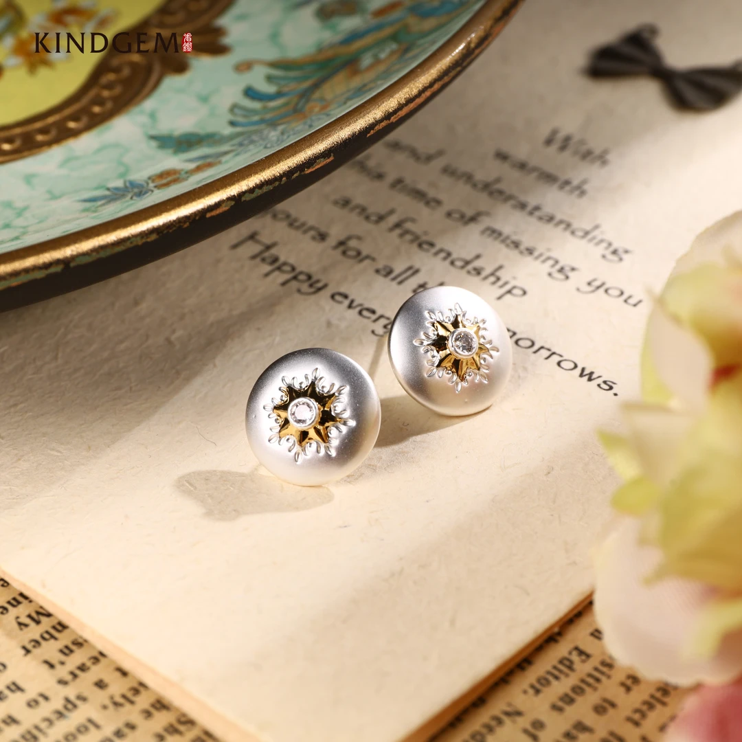 铜合金锆石耳饰 AQ31XFCC-28566小众轻奢气质百搭时尚简约耳环