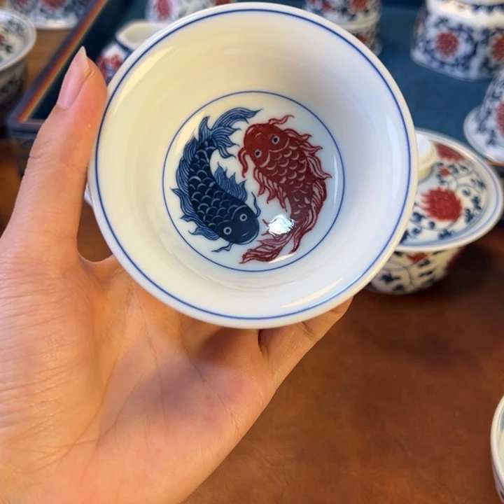 摆件景德镇陶瓷茶器百宝箱