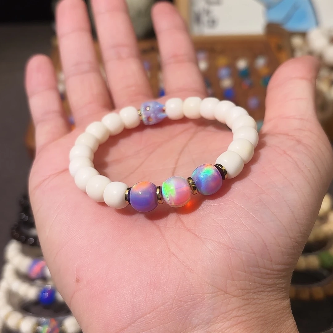 白玉菩提手串R**.白玉菩提