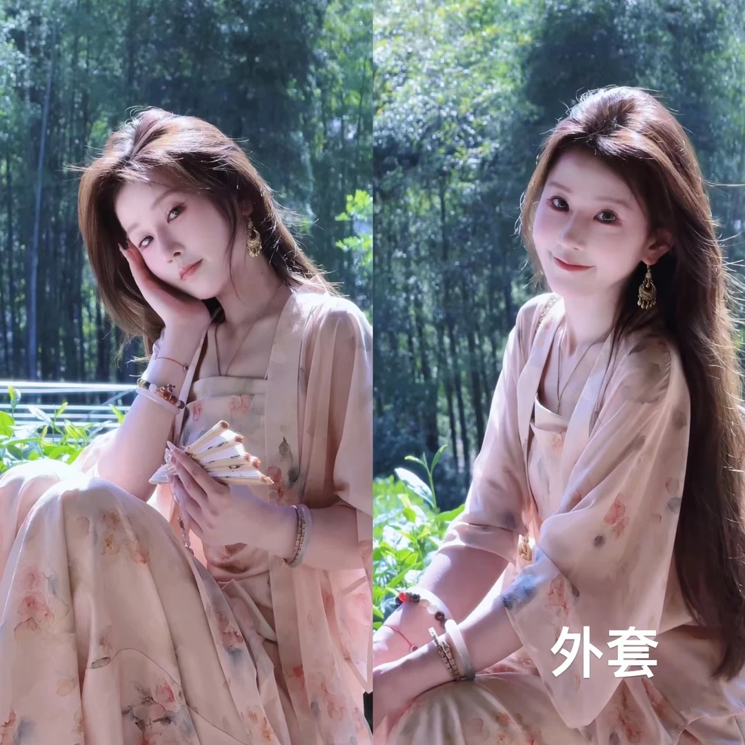 【婷婷】《西西里岛•外套》橘粉花卉防晒小衫 TTZ2SX500【Q】