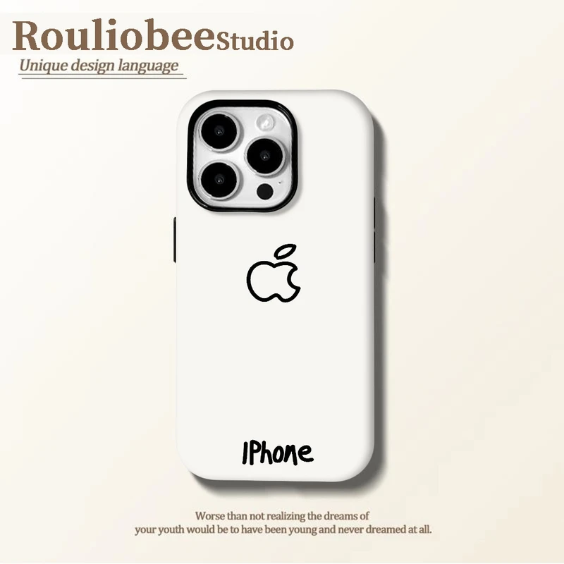创意线条水果标适用iphone16pro菲林手机壳苹果华为vivo小米oppo