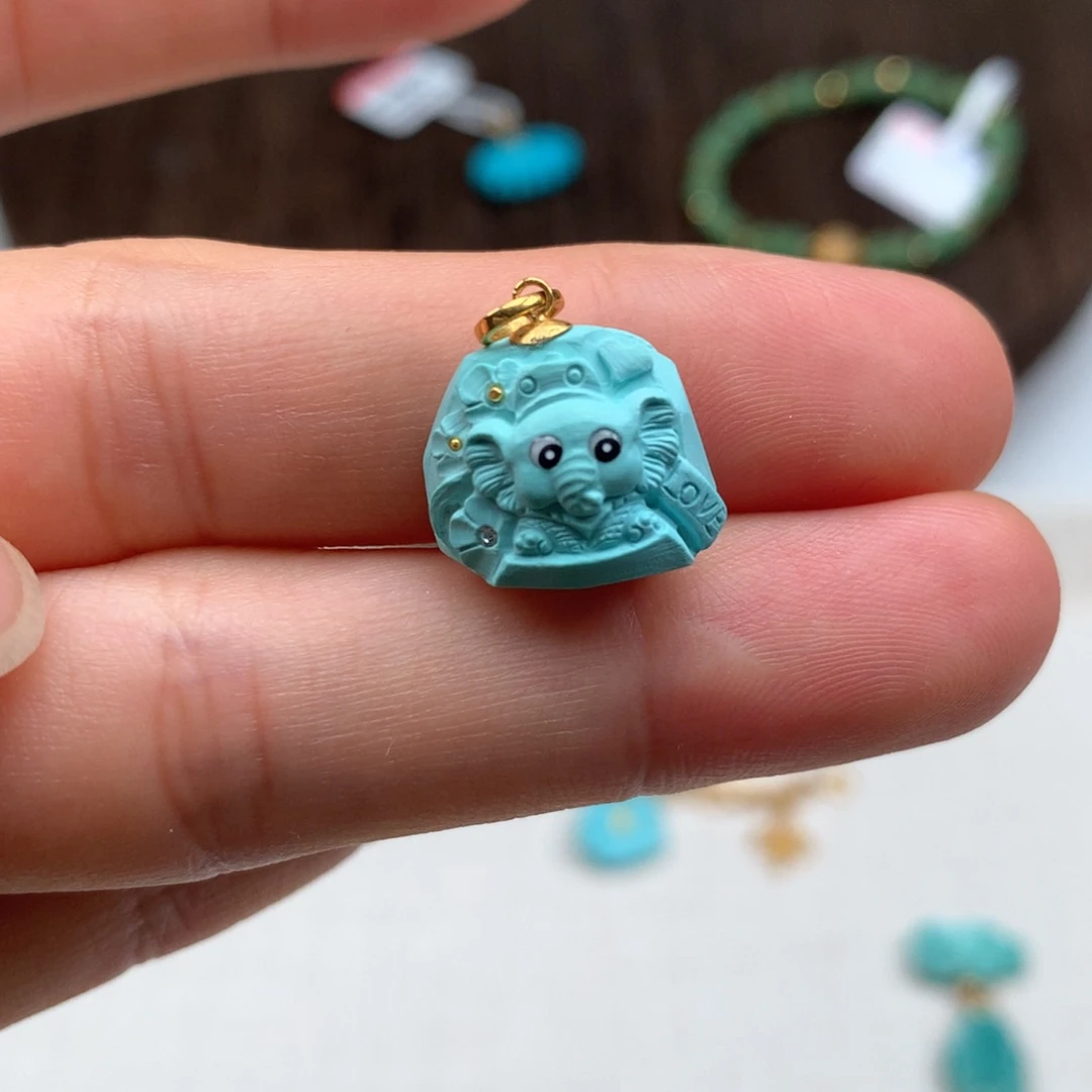 绿松石18K金镶嵌绿松石