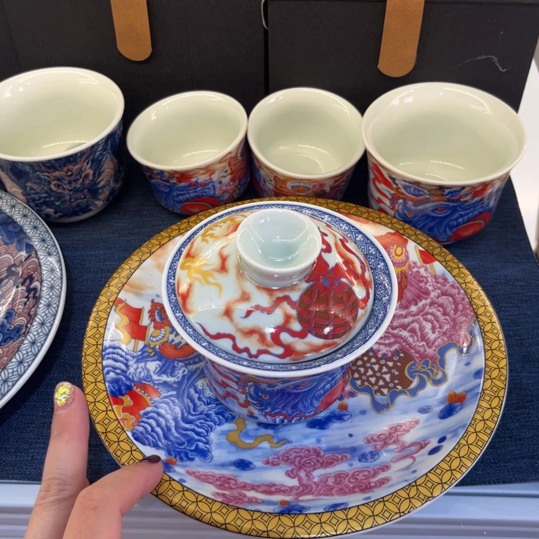 陶景德陶瓷盖碗茶具