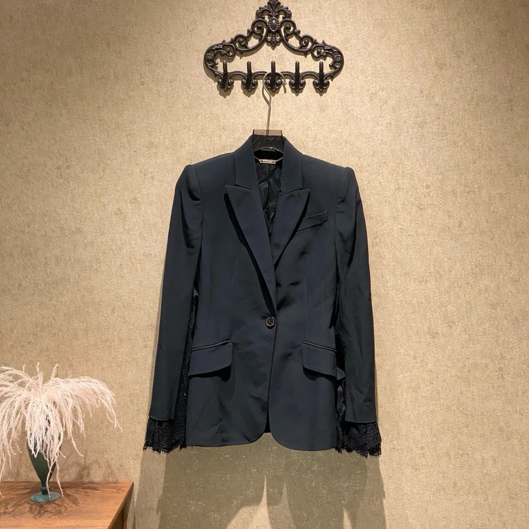 99新 Alexander McQueen/亚历山大·麦昆 蕾丝花边西装/38码/35015