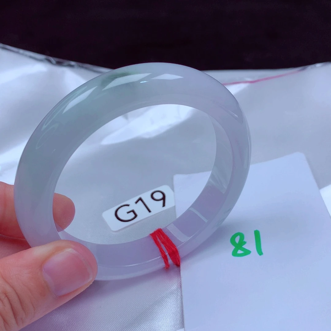 未镶嵌手镯翡翠缅甸天然A货翡翠手镯56.8