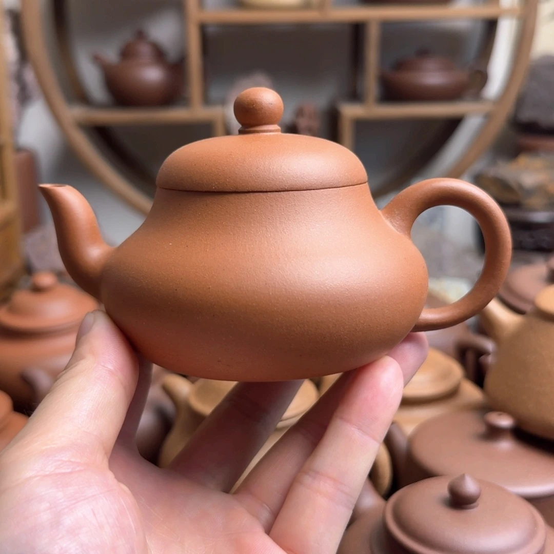 茶壶紫砂君德200cc黄龙山红泥