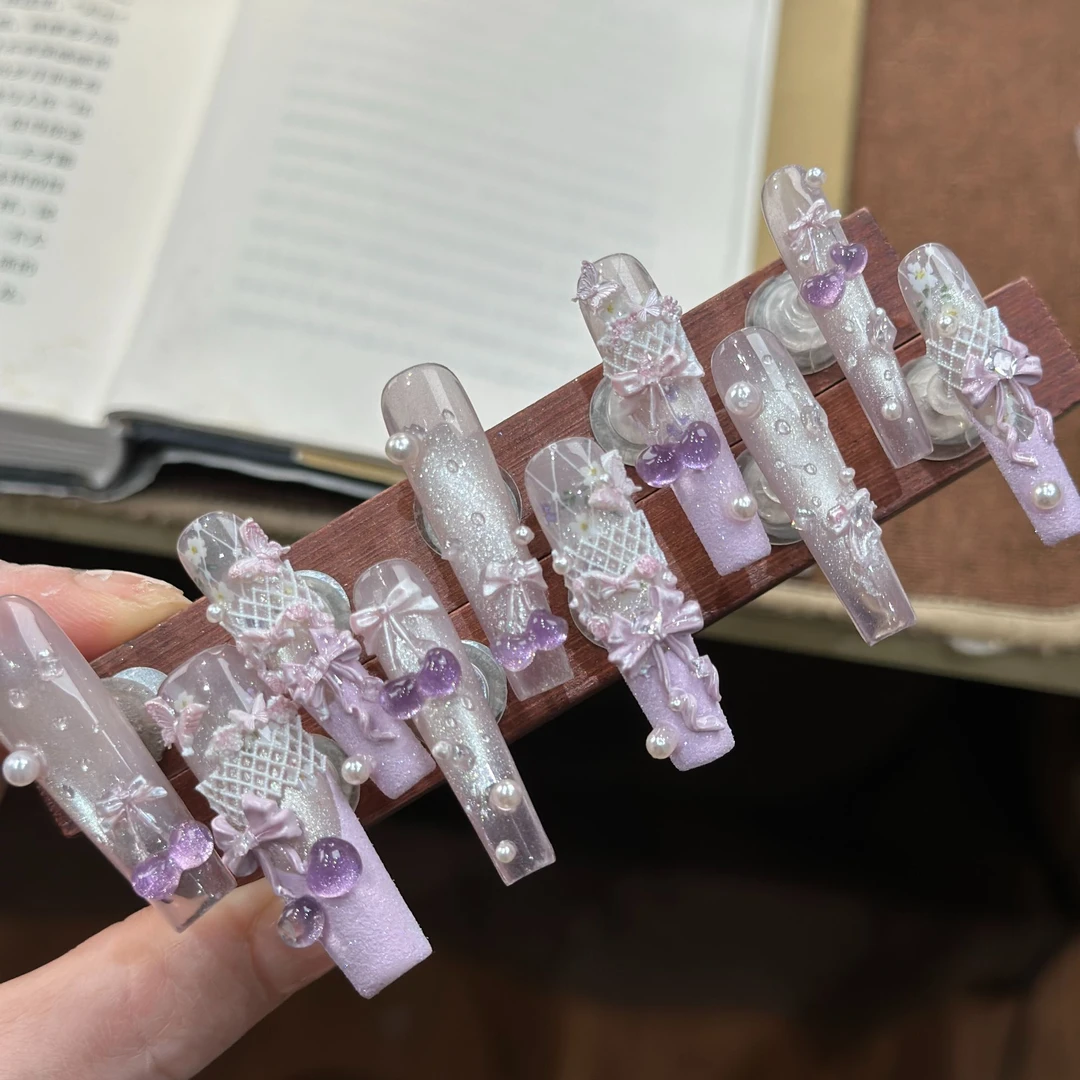 白菜家樱桃洛丽塔手工穿戴甲