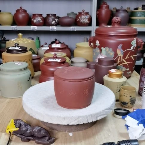 茶叶罐紫砂处理不退不换三两装左右茶叶罐
