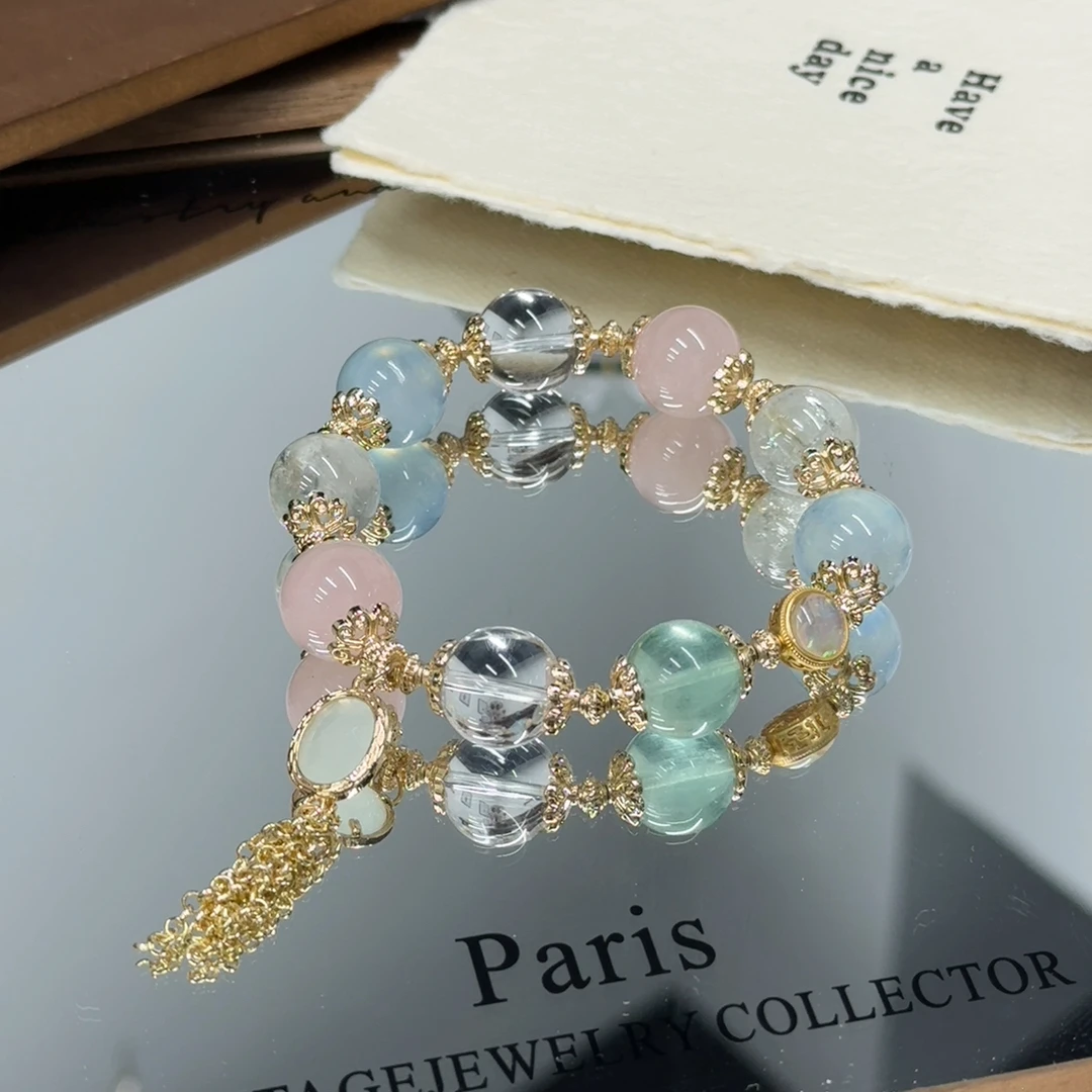 粉水白水海蓝宝荧石设计款