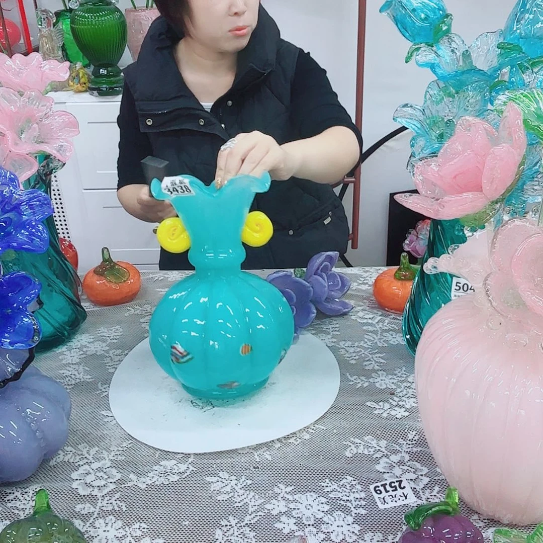 不完美琉璃花瓶花器艺术品