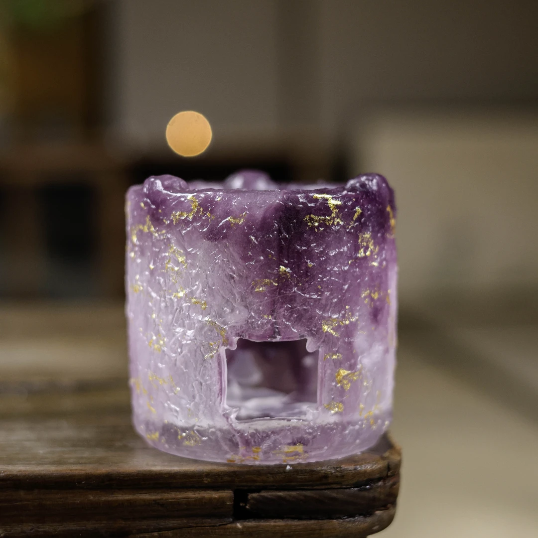 【斋居】浮光凉炉-粉彩紫（琉璃S0429）