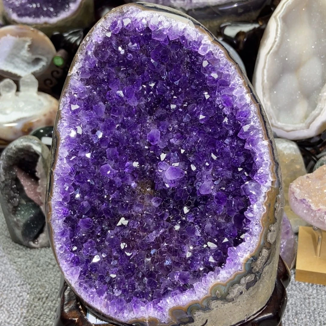 紫晶摆件未镶嵌水晶
